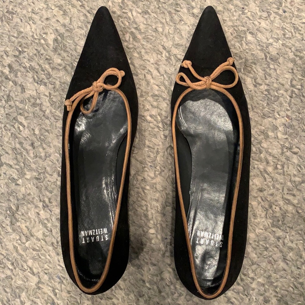 Donald Pliner Monopoly Black Suede Sweitz Kitten Heel